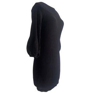 ARDEN B || Black Tunic Three-Quarter Sleeve Sweater || size Medium